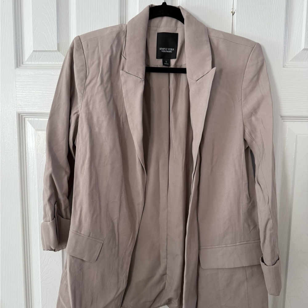 Simply Vera Vera Wang Women's Blazer in Light Taupe